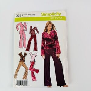Simplicity Sewing Pattern Tops Pants 0627 Size PP 12 14 16 18 Uncut